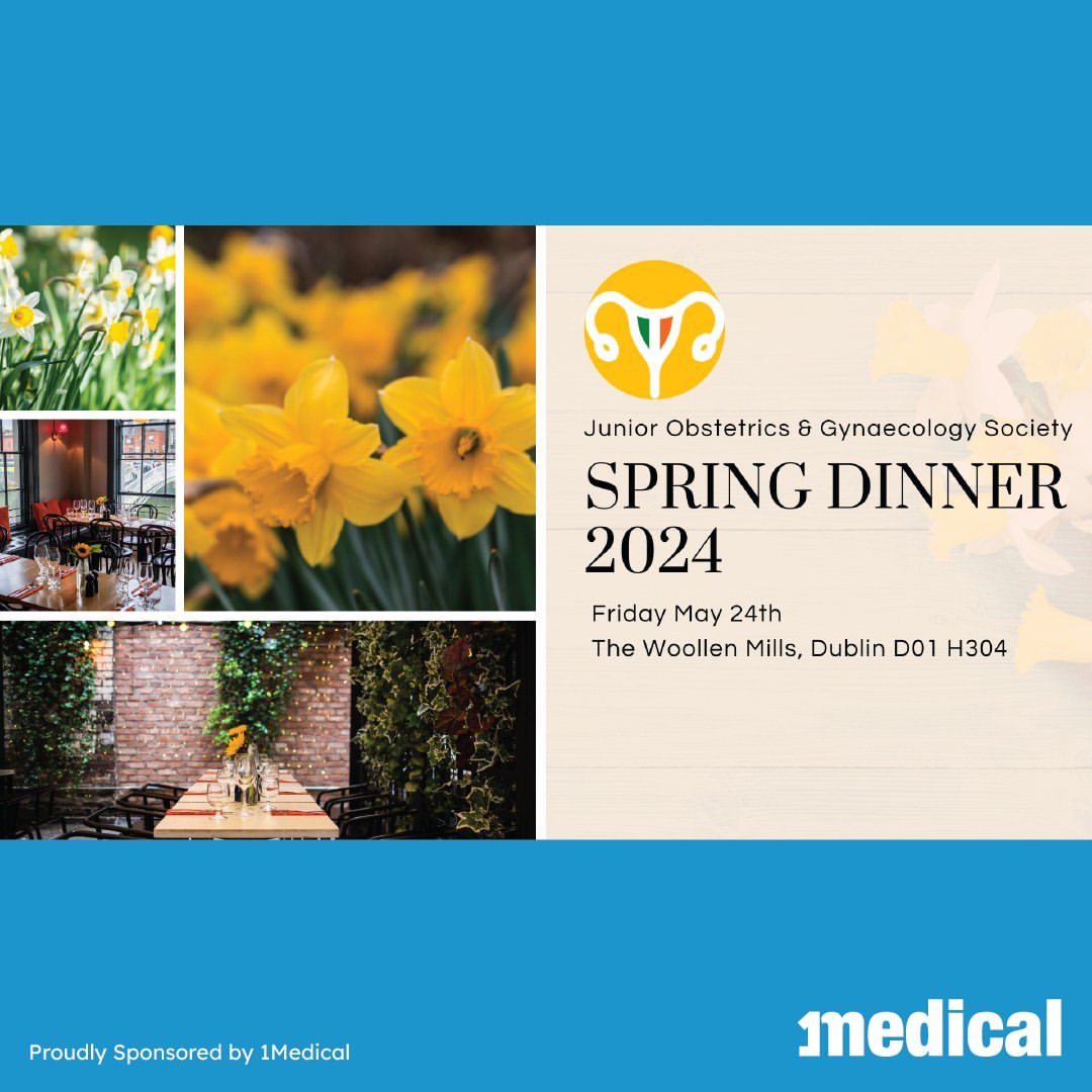 1Medical Ireland is sponsoring the Junior Obstetrics & Gynaecology Society Spring Dinner 2024.

For more information vis...