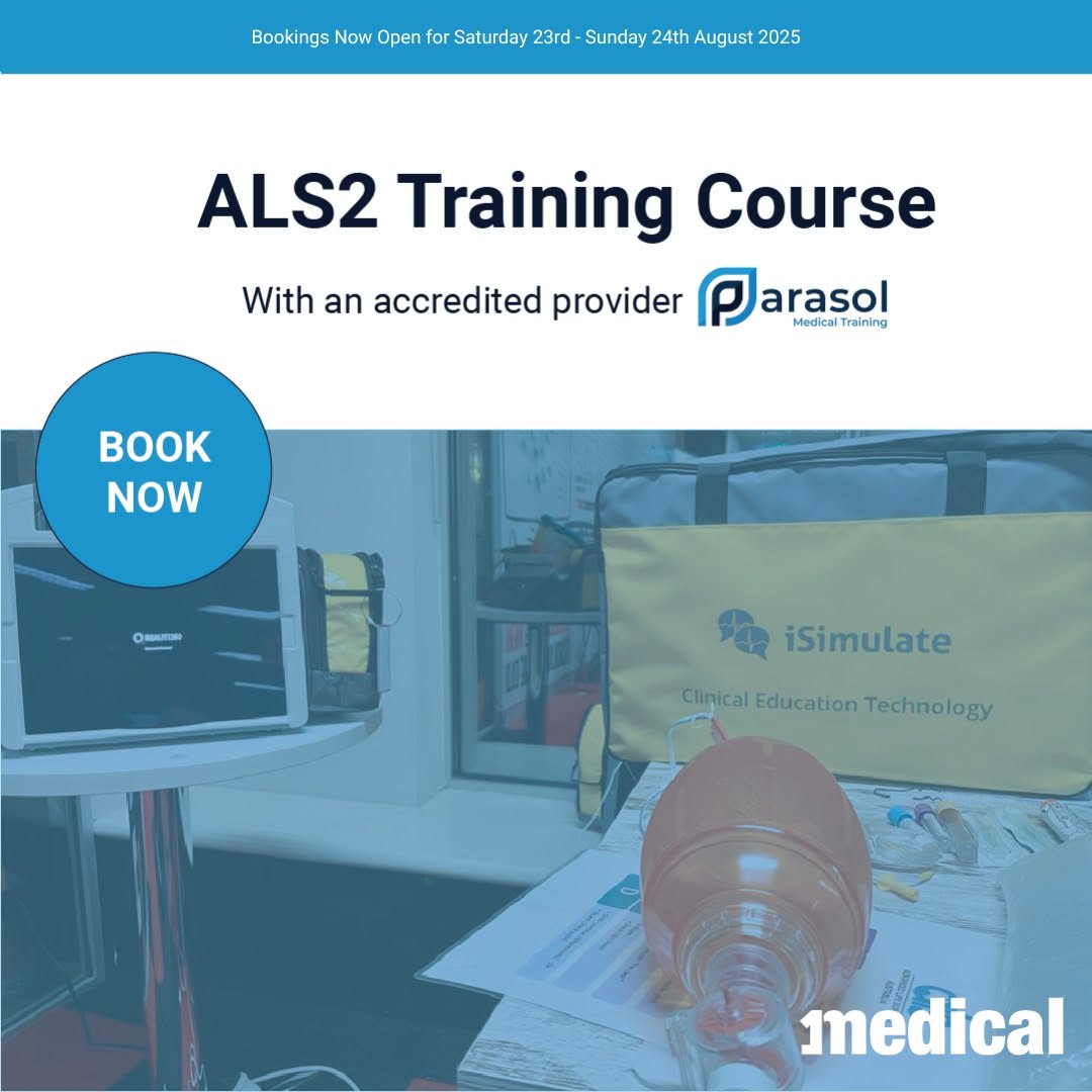 1Medical is hosting ALS2 courses in partnership with Parasol Medical Training, an Australian Resuscitation Council (ARC)...