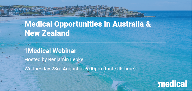 1Medical Webinar - Medical Opportunities in Australia & New Zealand  Listing Image